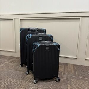 Army Green Aluminum Frame Rolling Luggage Set